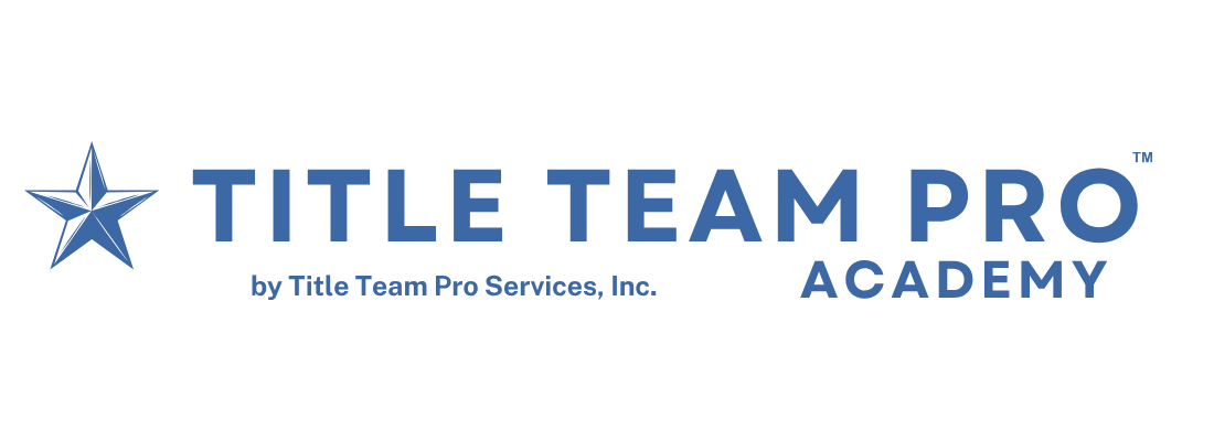 Title Pro Program Title Team Pro Academy — Title Processing Training